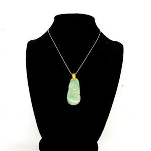 Sold!14K Lucky Jade Pendant with Ruyi Design